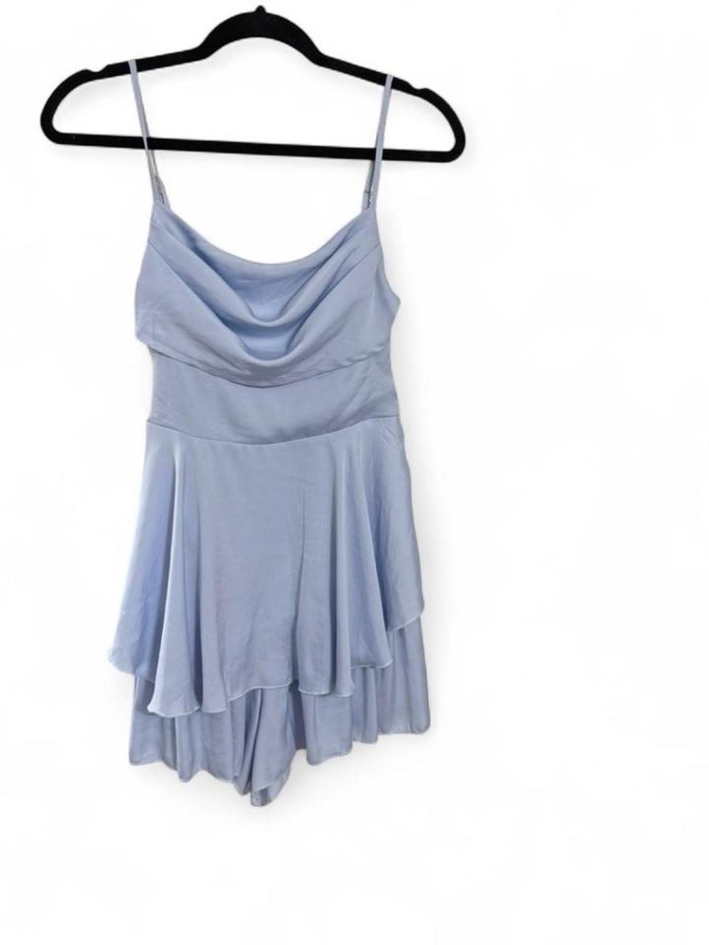 American Threads Blue Romper with Tie Detail Women’s Size S